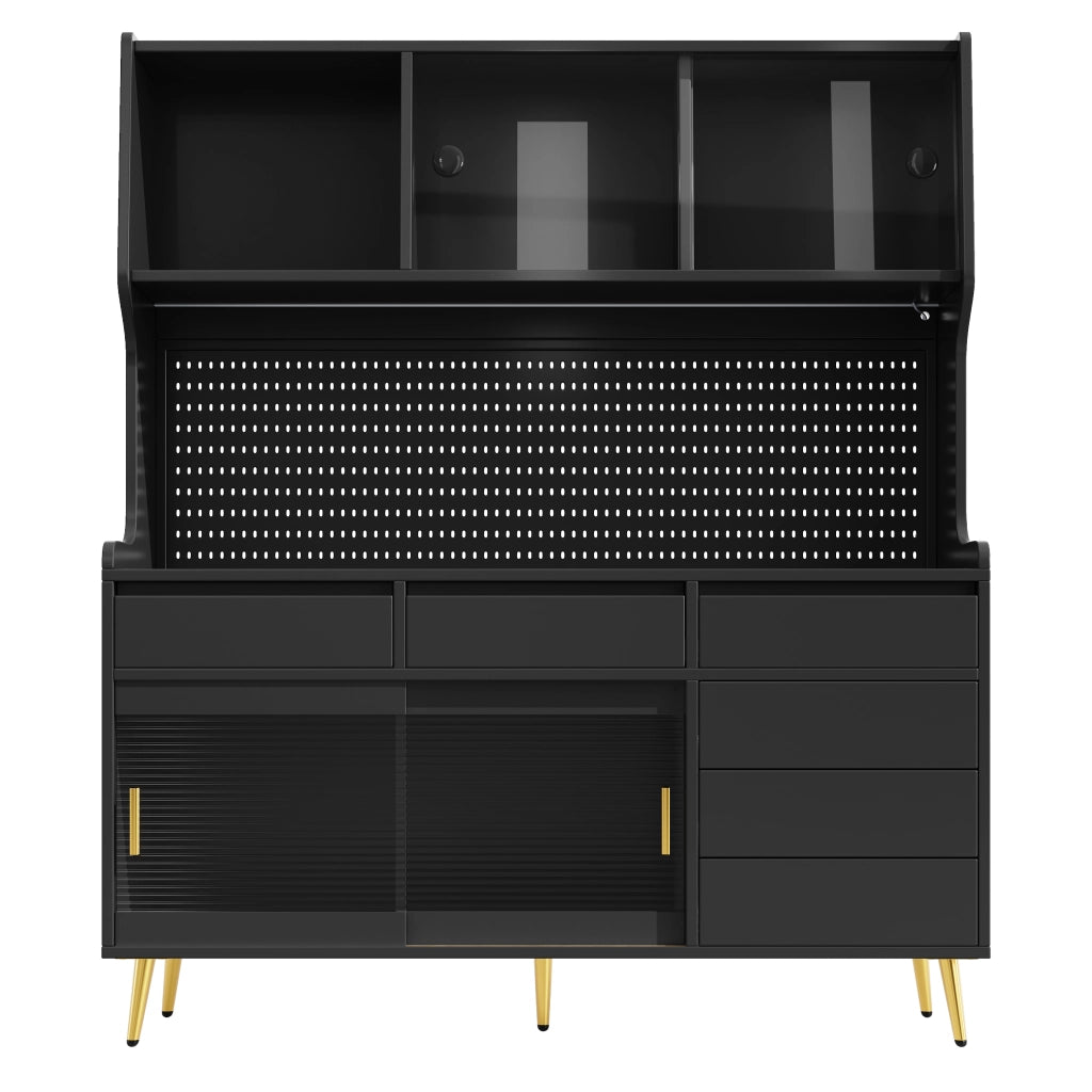 Mobile Alto con LED e Cassetto ¨C MINIMAL ¨C Nero 145x39x171