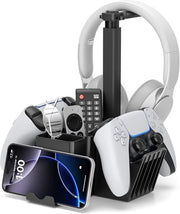 Organizzatore per Controller Dual con Stand per Headset – Organizzatore per Gaming con Supporto per Telefono – Standard per Controller e Accessori per Gaming