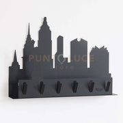 Portachiavi moderno da parete "New York" Nero