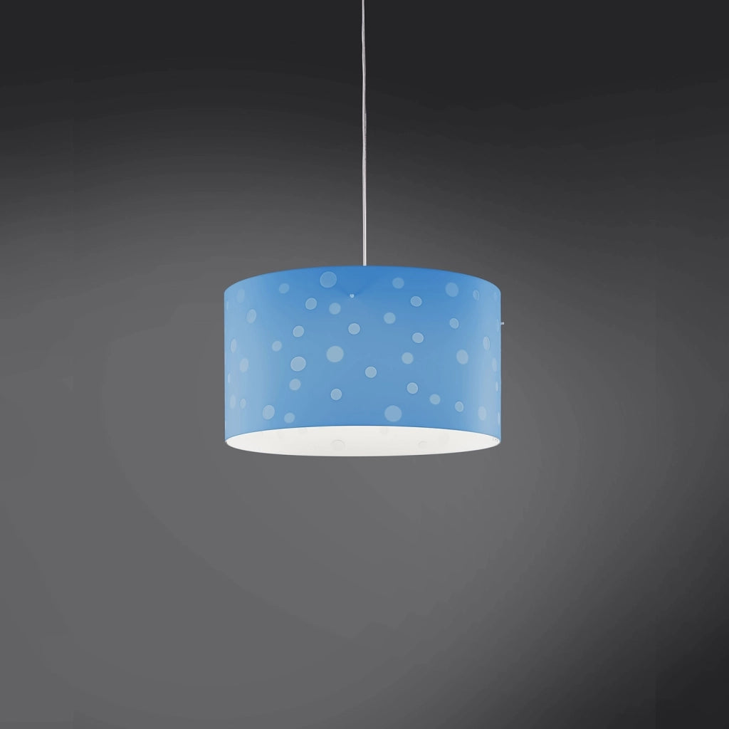 Lampadario Moderno Pois Polilux ® Blu Pastello 5 Luci E27