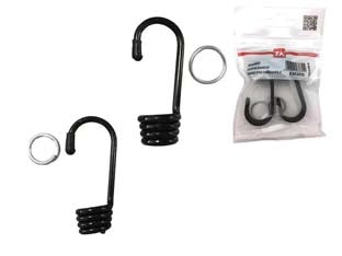 GANCI COMPLETI DI ANELLI FERMA ELASTICO- - ø mm.6-8 - conf.pz.2 - ferro doppio in blister - 20 blister