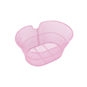 Cestino Anteriore per Bici Citybike in Metallo Antiruggine Rosa 38x30x18 cm