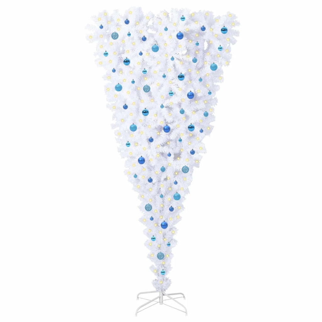 Albero di Natale artificiale Bianco 240 cm PVC e Acciaio 3426747