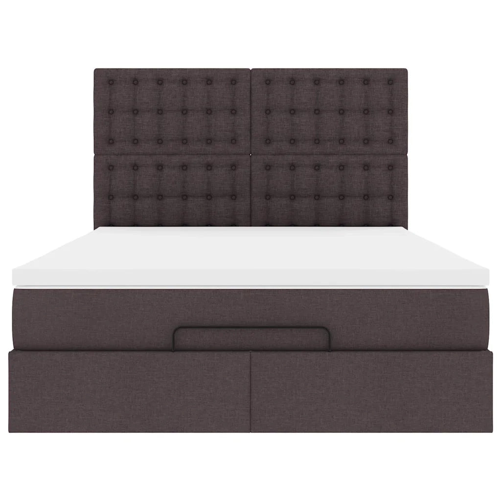 Struttura Letto Pouf con Materasso 140x200 cm in Tessuto 3313330