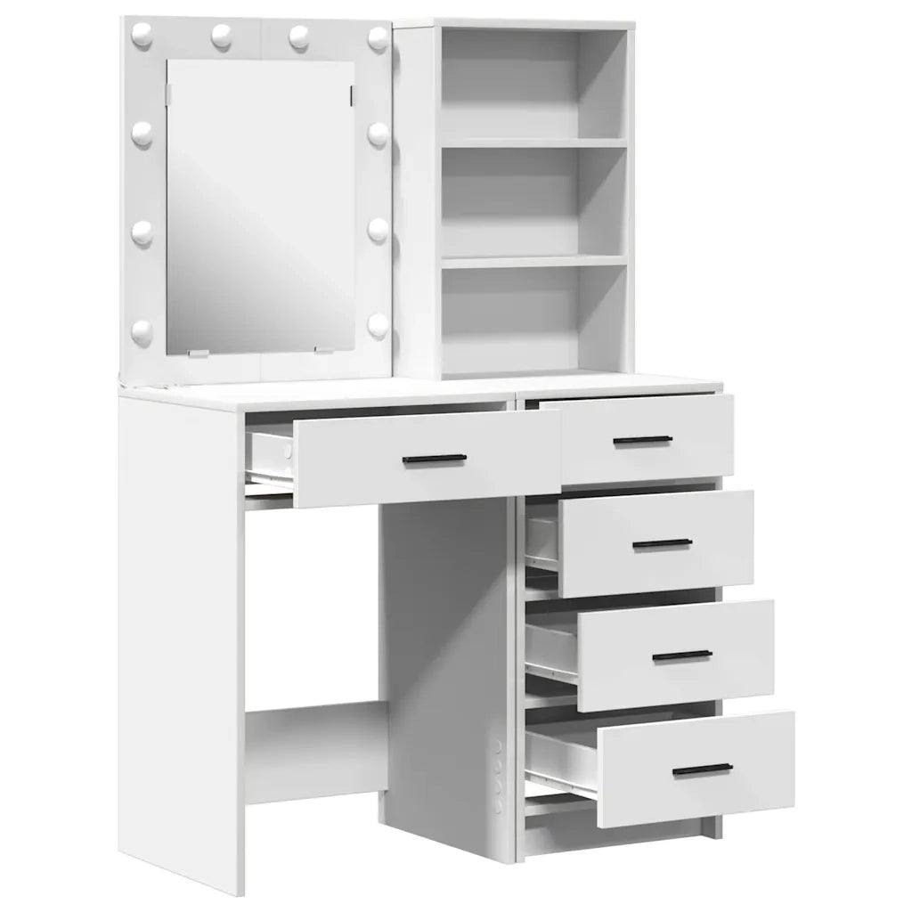 Tavolo da Trucco con cassetto 2 pcs Bianco 50 x 41 x 135 cm 3334200