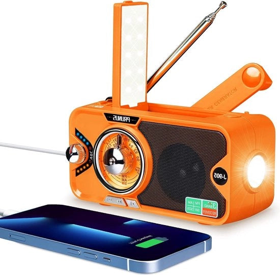 Radio solare con energia da sole Bluetooth FM-AM-SW radio portatile con dinamo Batteria da 3600 mAh Altoparlante SOS Altoparlante lampada da lettura Lampada per campeggio Lampada esterna Lampada per attività all'aperto