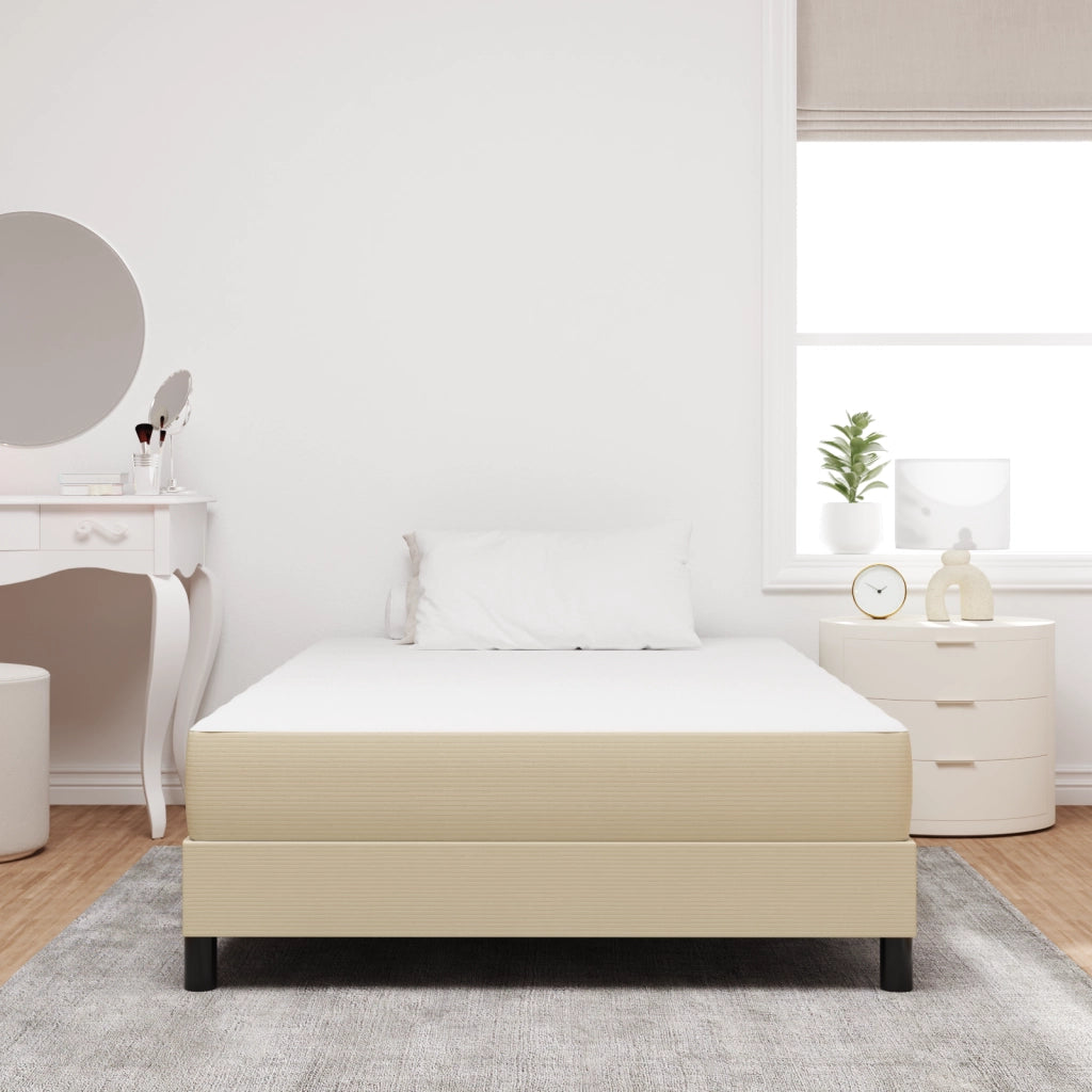 Materasso a molle Pocket  Verde Chiaro Grigio Medio 120x190x20 cm Tessuto