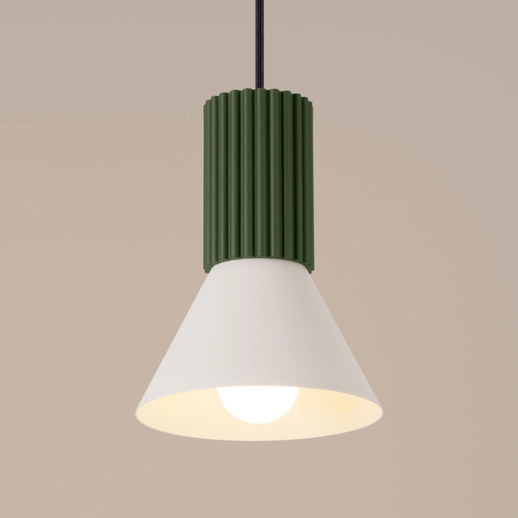 Lampada a sospensione moderna verde/beige E14 Moldea Pure Lume