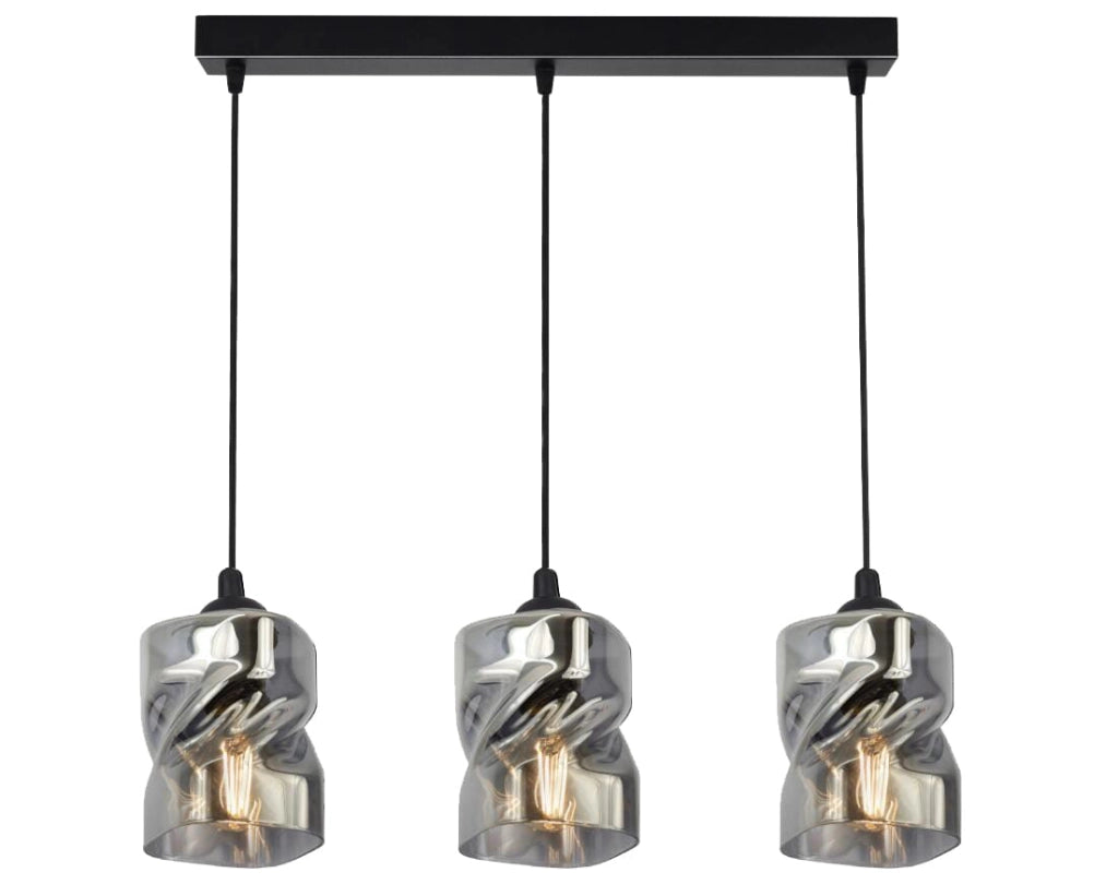 Lampadario Candellux Felis 33-00149 3xE27 nero/grigio