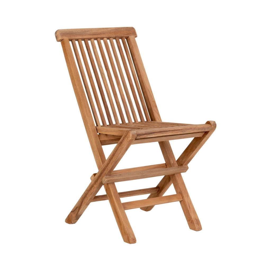 Set 2 sedie da pranzo per bambini Toledo in teak naturale
