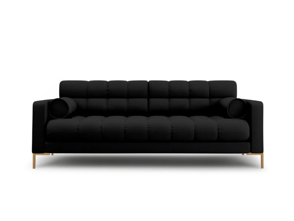 Cosmopolitan Design - Divano "Bali" 4 posti in tessuto strutturato nero 