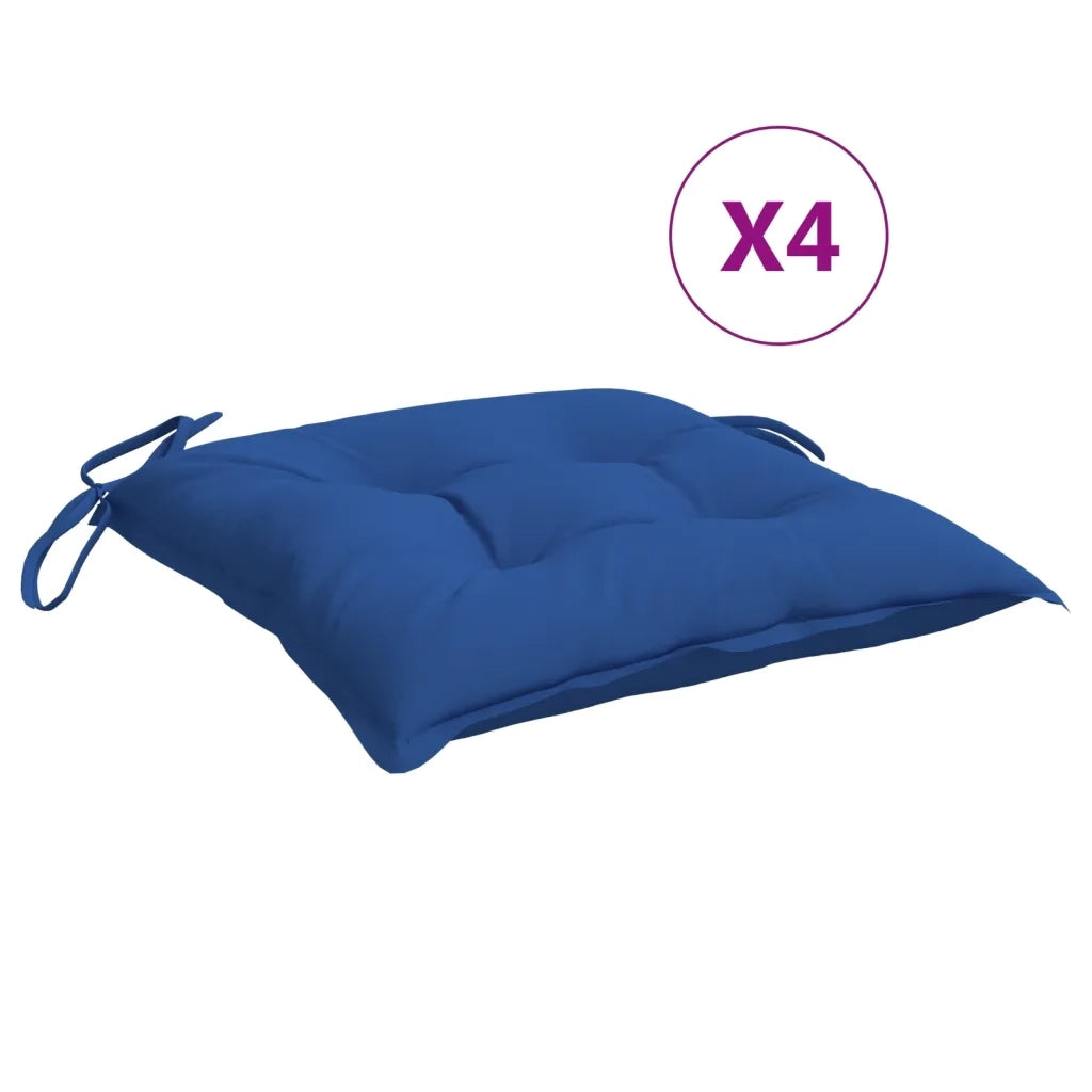 Cuscini per Sedia 4 pz Blu 40x40x7 cm in Tessuto Oxford 314891