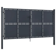 Cancello da Giardino in Acciaio 300x125 cm Antracite 144525