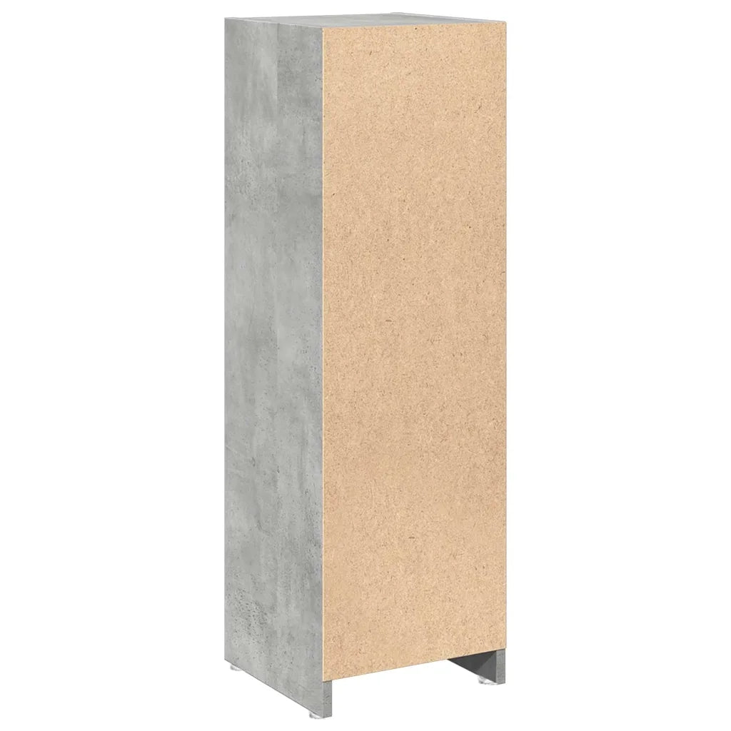 vidaXL Mobile da Bagno Grigio Cemento 30x30x95 cm in Legno Multistrato