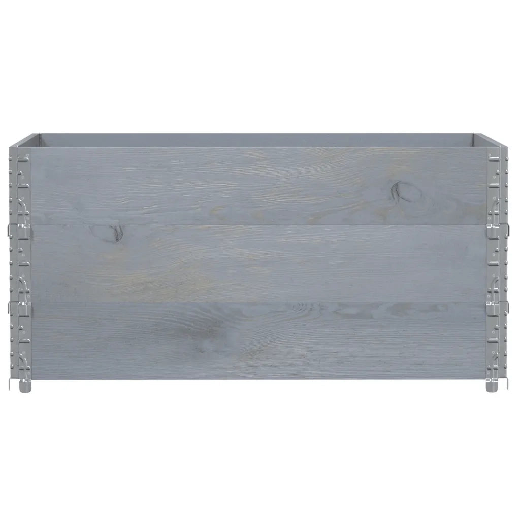 Fioriera da Giardino Grigia 120x80 cm Legno Massello di Pino 3295425