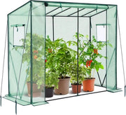 Impermeabile con Porta Roll Up Zip con Copertura PE Alta Serra Plastica per Piccoli Piante d'Inverno nel Giardino
