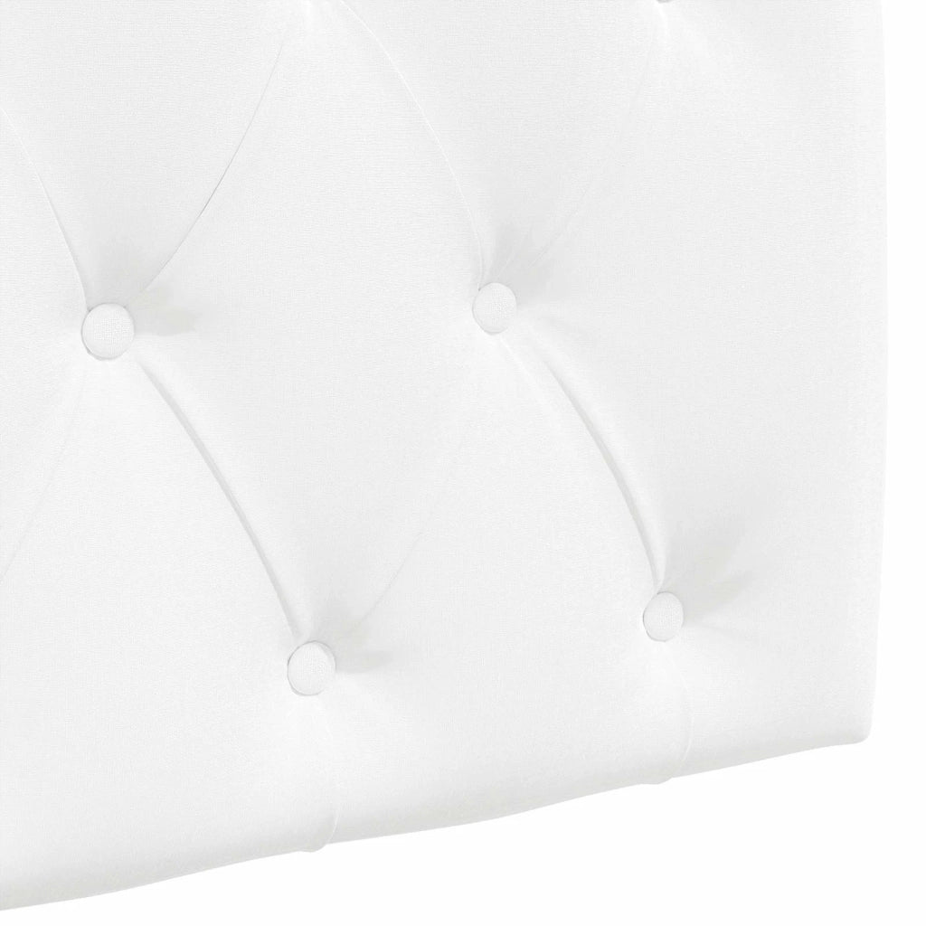 Testiera sospesa Con luce LED Bianco Tessuto