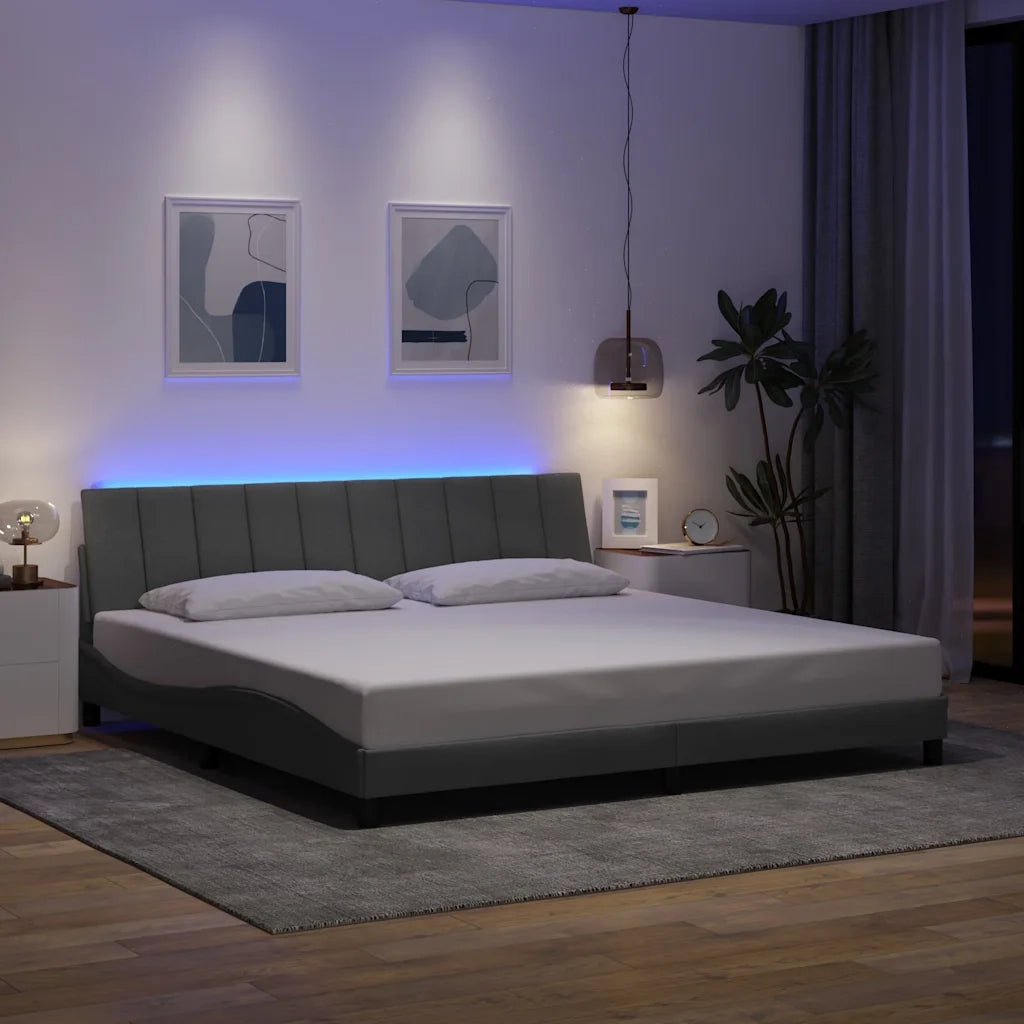 Giroletto senza Materasso Hanko Grigio Chiaro 200x200 cm Tessuto 3310482