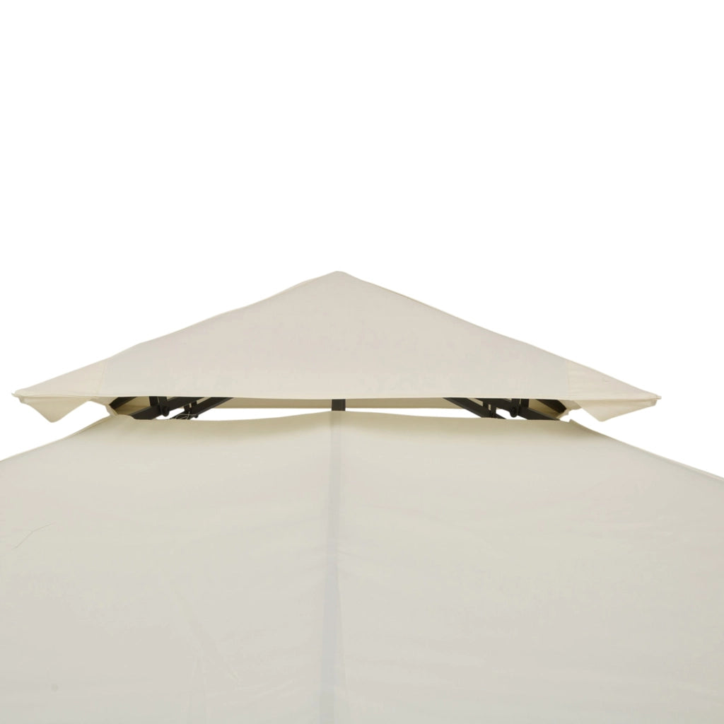 Tetto di Ricambio Impermeabile per Gazebo da Giardino 3x3m Doppio Tetto Crema
