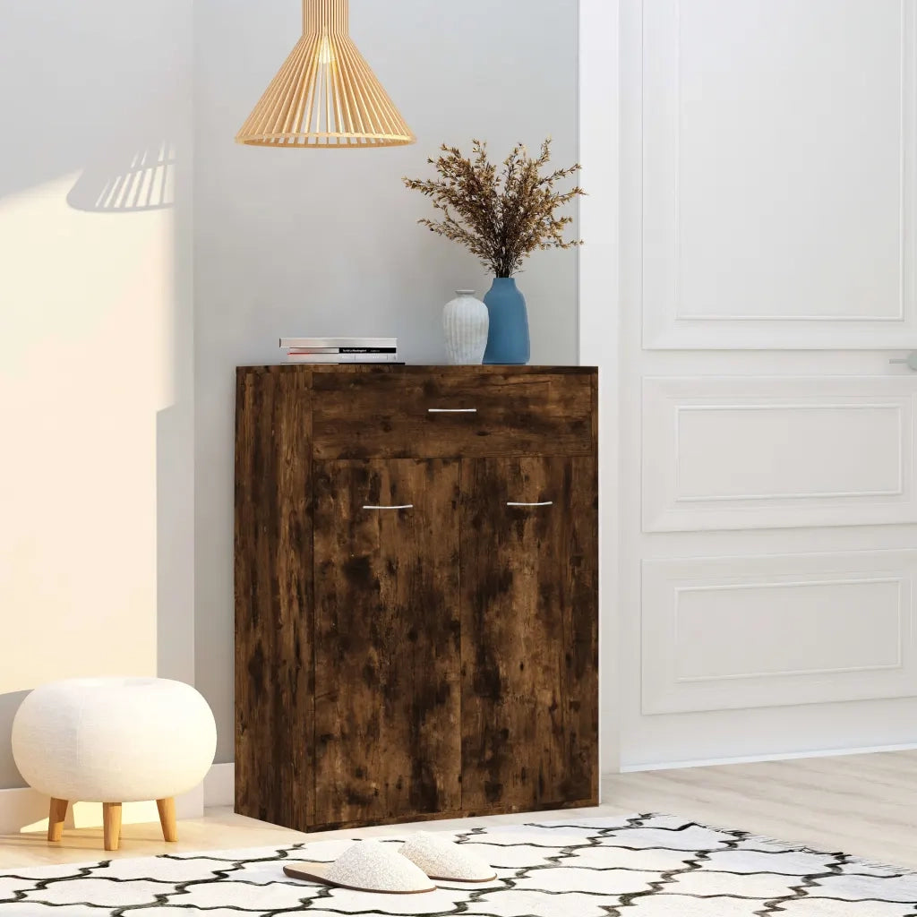 Scarpiera | Mobile per scarpe Rovere Fumo 60x35x84 cm in Legno Multistrato