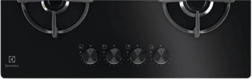 Electrolux EGG64272K piano cottura Nero Da incasso 60 cm Piano cottura a gas su vetro 4 Fornello(i)