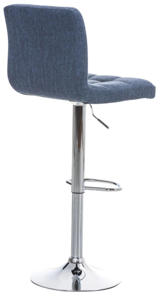 Set di 2 sgabelli Peru in tessuto blu