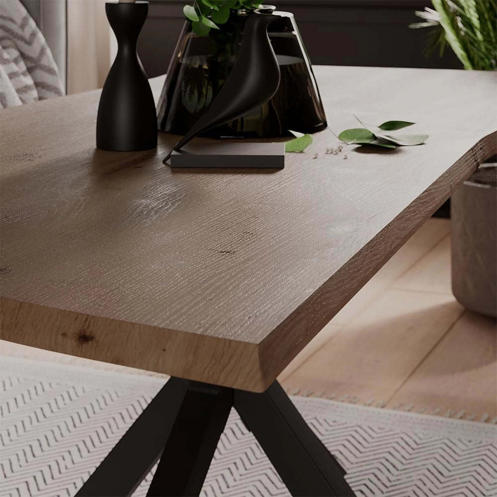 Tavolino da caffè Yan, Artigiano, 110 x 50 cm, con ripiano e struttura stabile