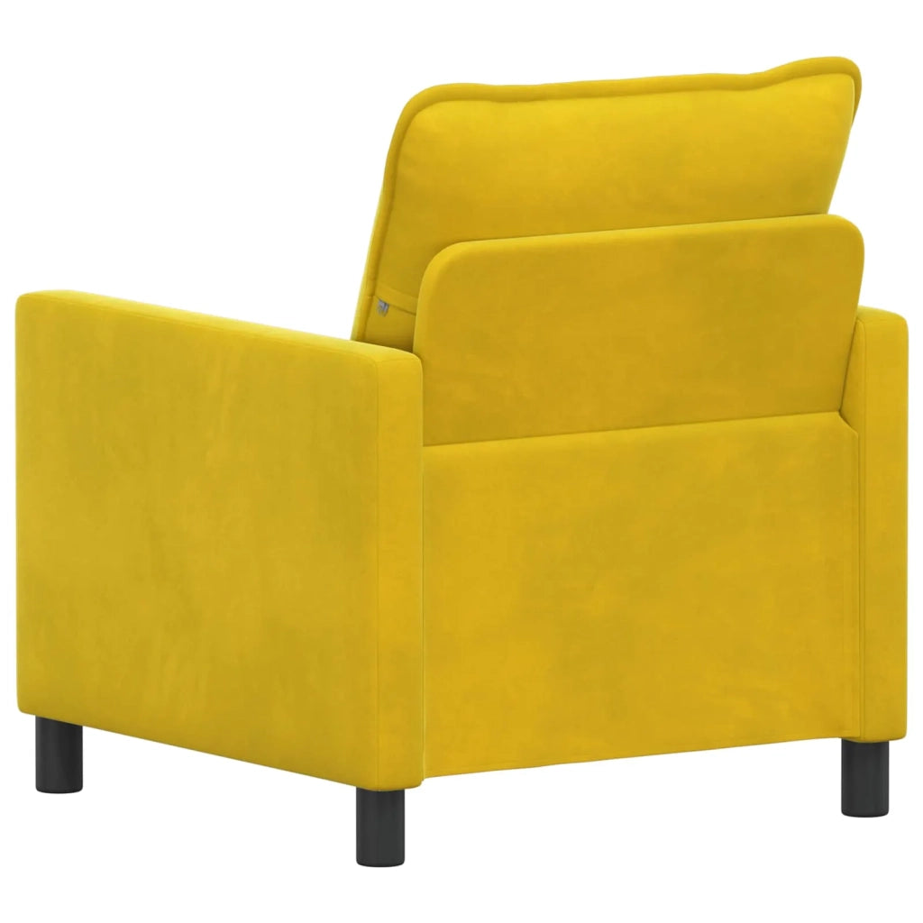 Divano Giallo 76 x 81 x 87,5 cm Velluto
