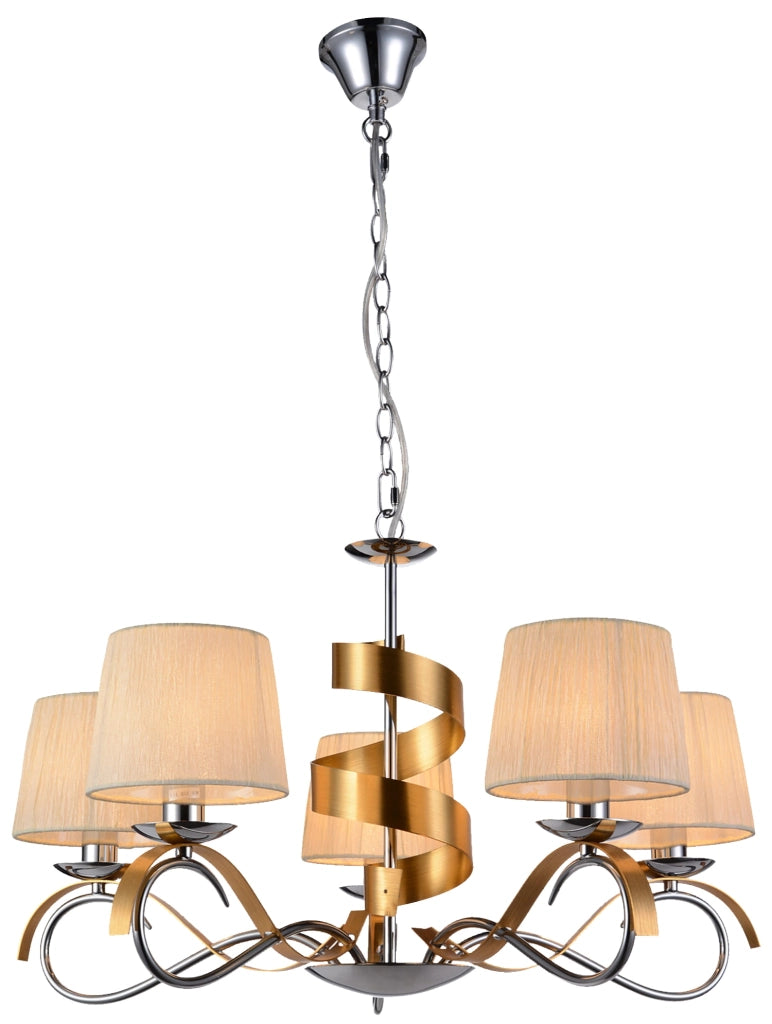 Lampadario Candellux Denis 35-23445 cromo bianco 5xE14
