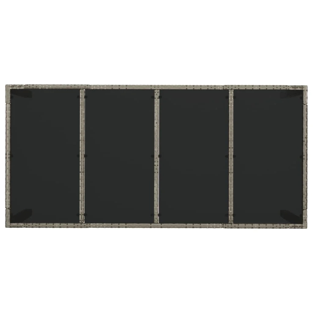 Set da pranzo da giardino in rattan grigio da 7 pezzi e cuscini 02_0014896