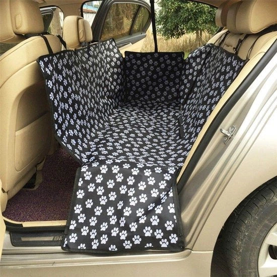 Sedile per auto con protezione antislip - Barriera per cane - Tappeto per sedile posteriore - Protezione posteriore impermeabile - 3 strati in oxford duraturo - 53x56 pollici - Nero