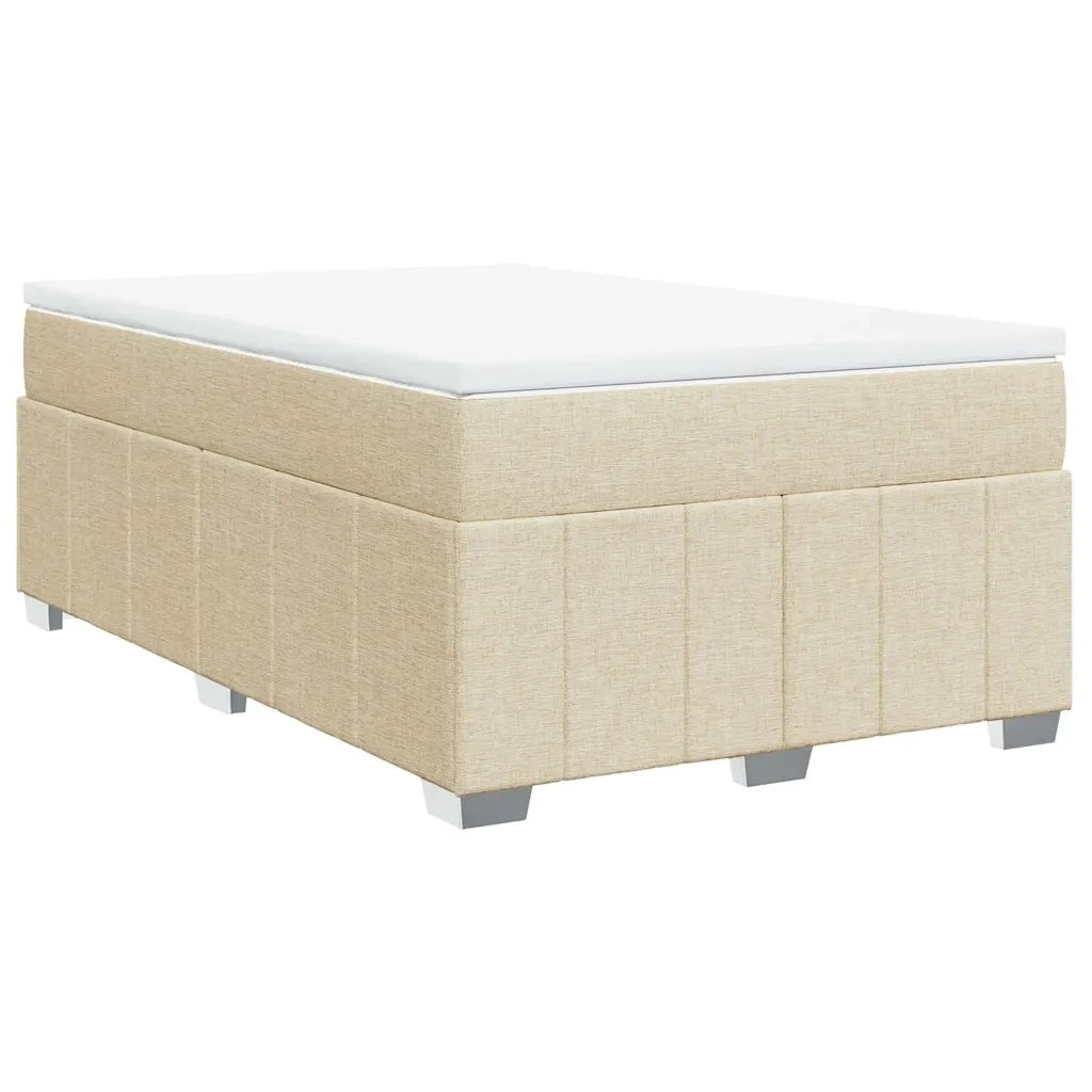 Giroletto a Molle con Materasso Crema 120x200 cm in Tessuto