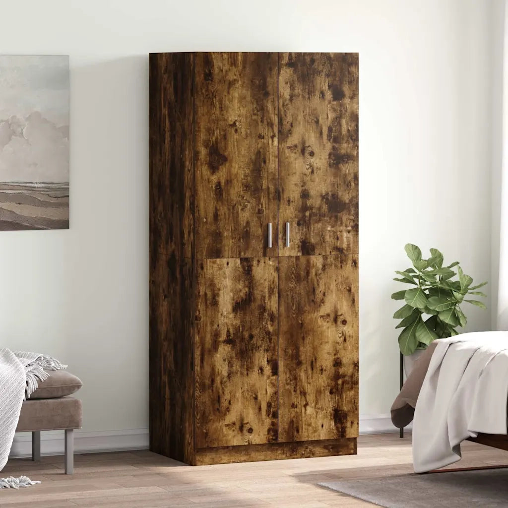 Armadio Rovere Fumo 80x52x180 cm in Legno Multistrato cod mxl 74823