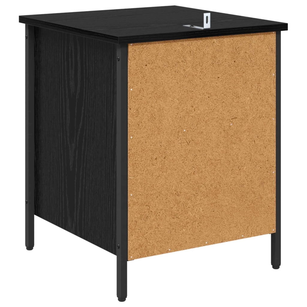 Armadio da Notte Rovere Nero 40 x 42 x 50 cm Legno multistrato