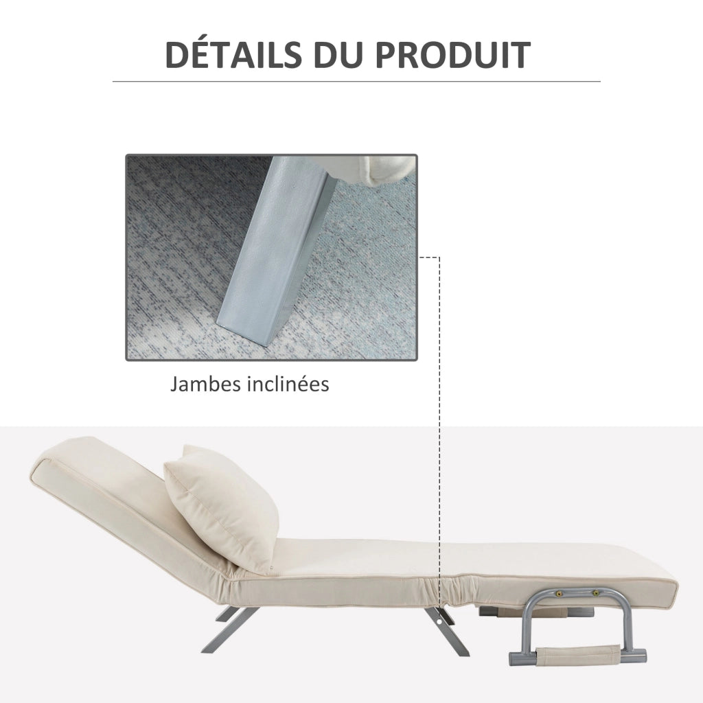Poltrona letto ¨C zephmum ¨C Grigio Tessuto 80x200