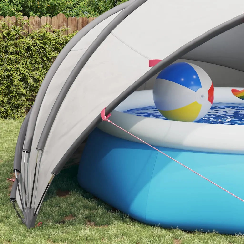 Dome Piscina Grigio e arancione 500 x 500 x 236 cm