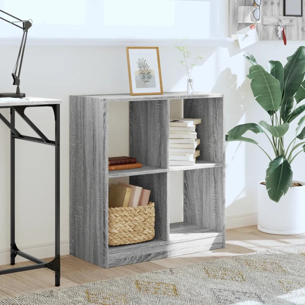 vidaXL Libreria Grigio Sonoma 68,5x32x75 cm in Legno Multistrato