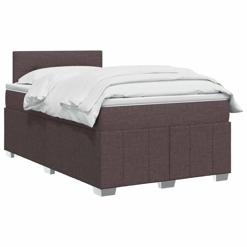Letto box spring con materasso Marrone Scuro 120 x 200 cm 3451188