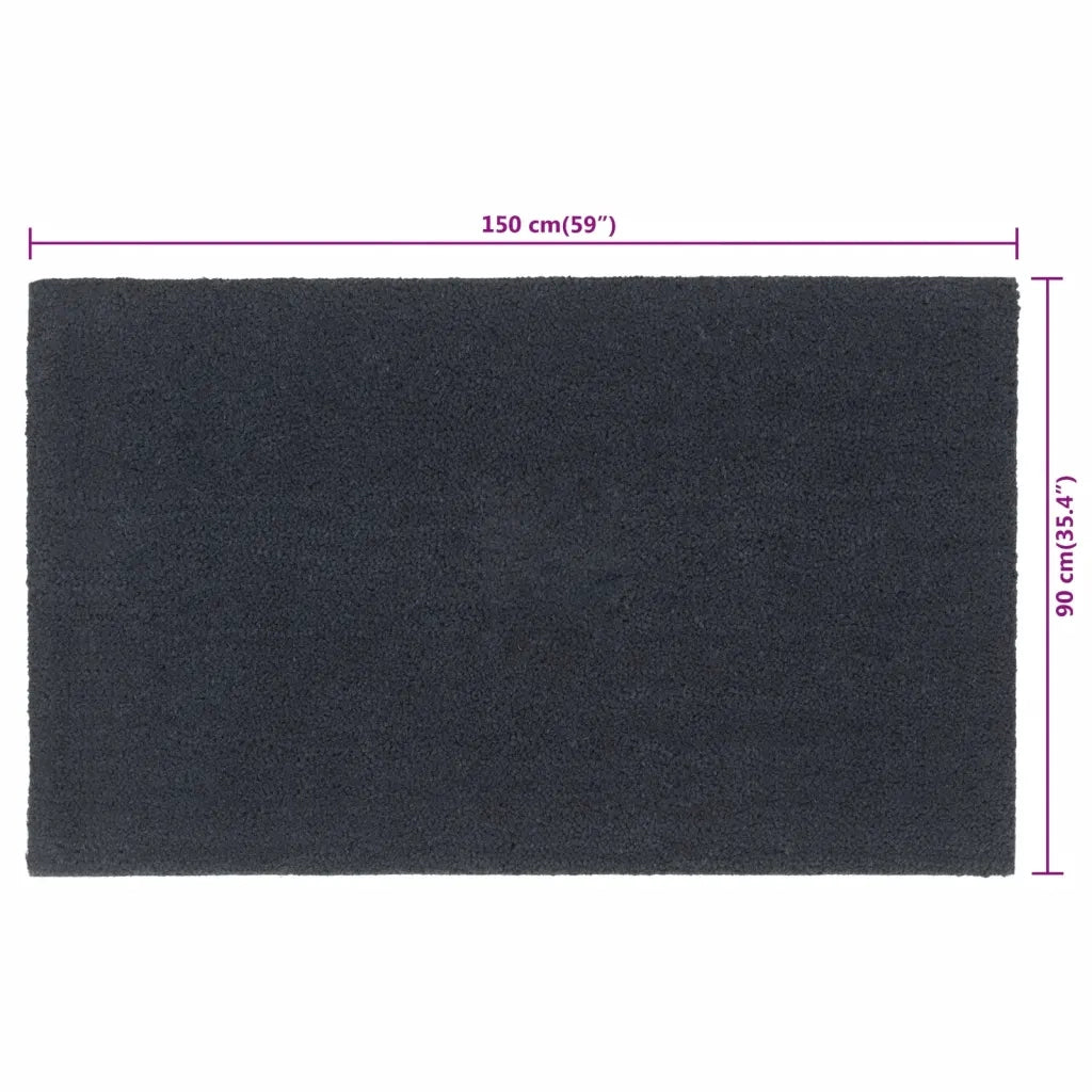 Zerbino | Tappetino Grigio Scuro 90x150 cm Fibra di Cocco