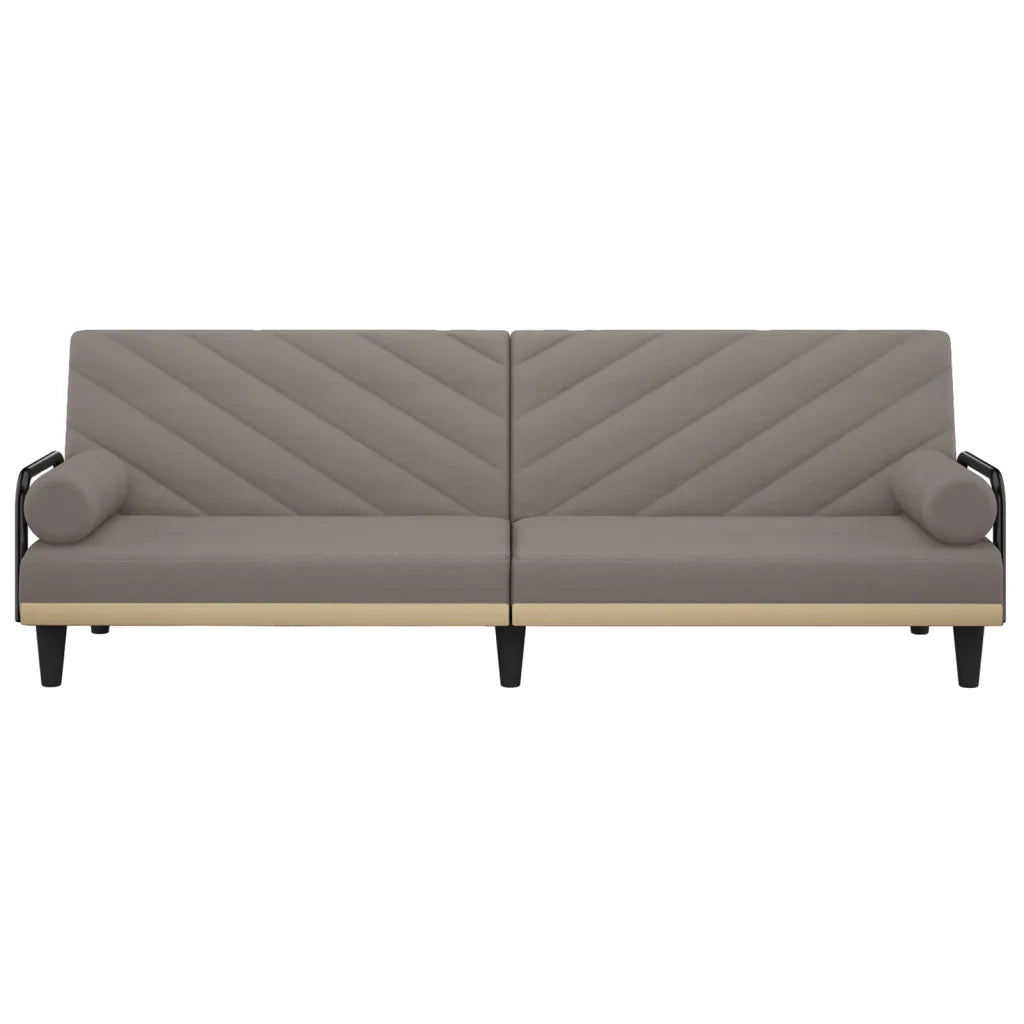 Divano Letto con Braccioli Tortora in Tessuto 351936