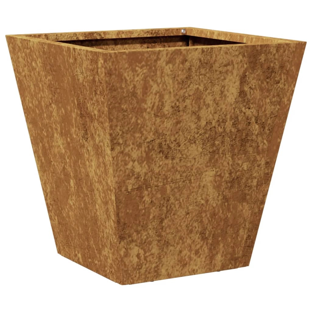 Fioriera rialzata per piante e fiori terrazza giardino 30 x 30 x 30 cm acciaio Corten marrone 02_0037488