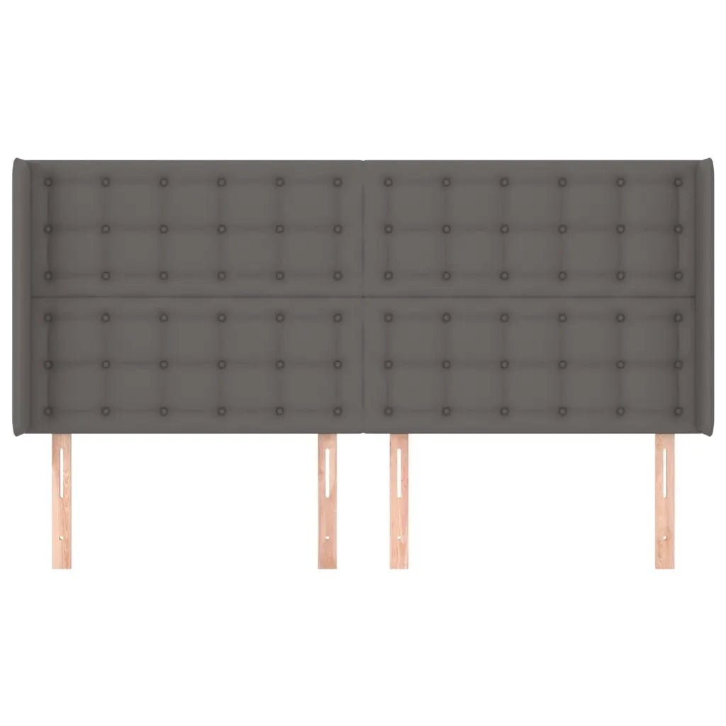 Testiera ad Orecchio-Testata con Orecchie Grigio 163x16x118/128cm in Similpelle 589520