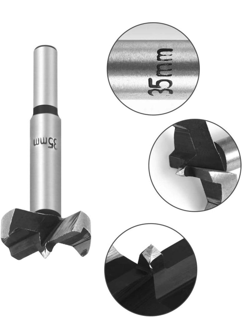 Set 5 Frese Legno Per Scanalare Rifilare Scanalature Fresatrice Gambo Da 6 a 8 -80257