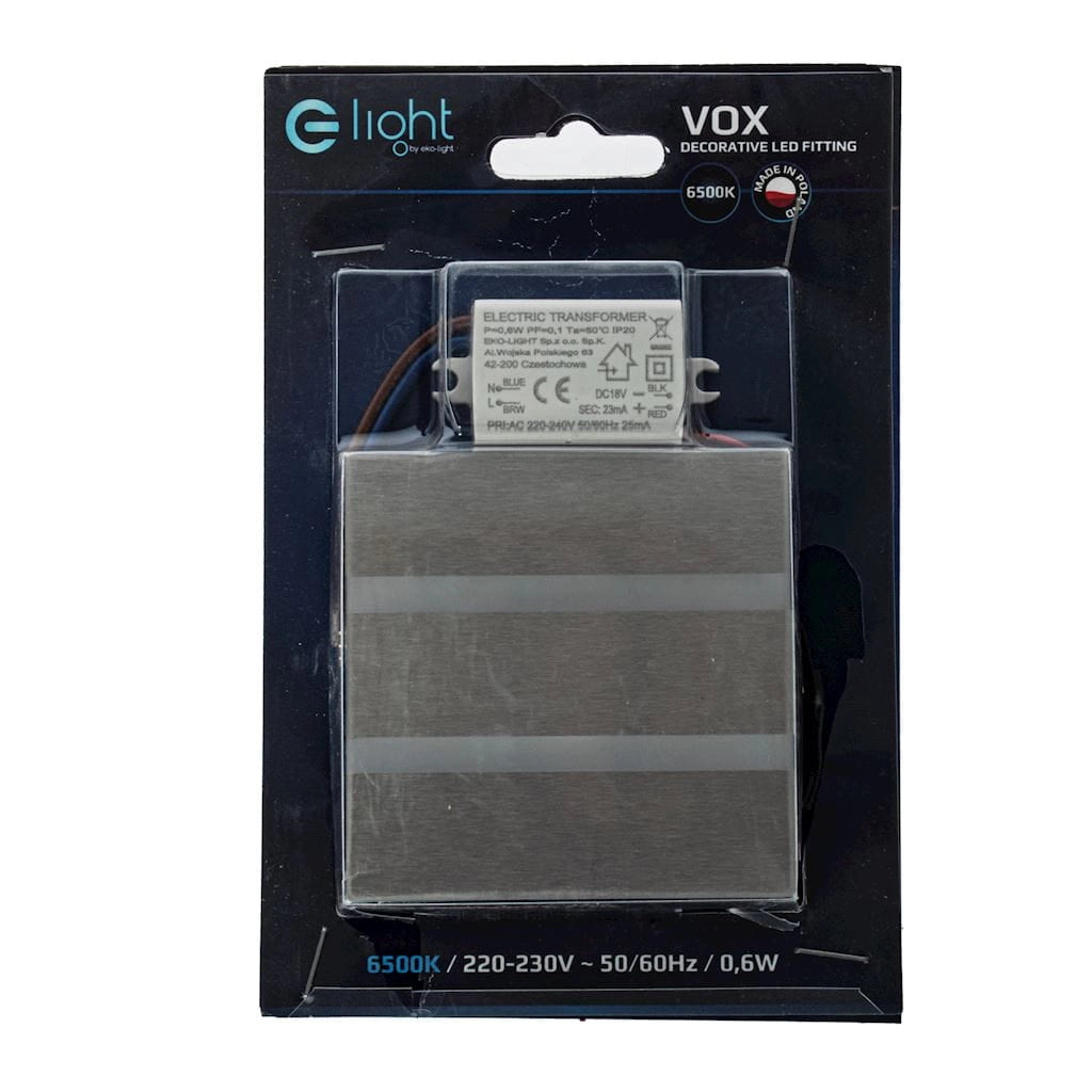 Faretto da incasso quadrato LED 0,6W 6500K Eko-Light