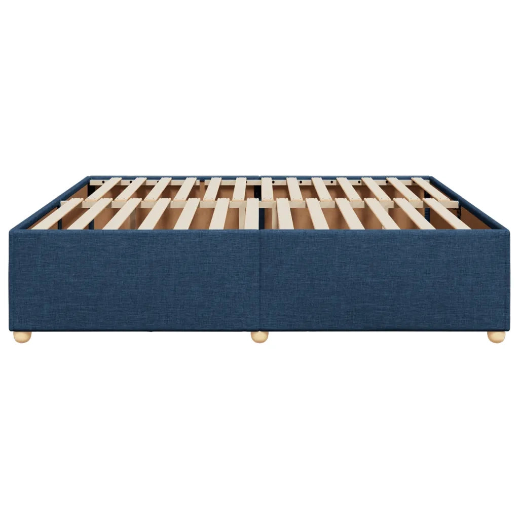 Giroletto senza Materasso Blu 200x200 cm in Tessuto