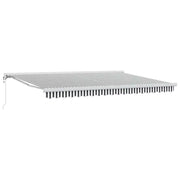 Tenda Retrattile Antracite e Bianca 4,5x3 m Tessuto e Alluminio