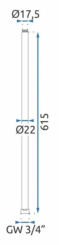 Prolunga Per Set Vasca/doccia Chrom 60cm