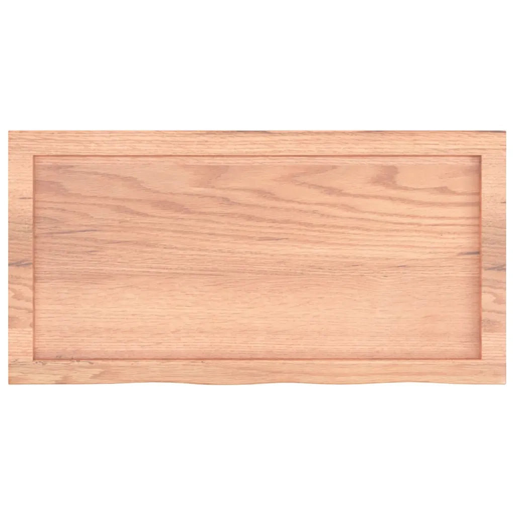 Piano Tavolo Marrone 80x40x(2-4) cm Massello Rovere Trattato 3156354