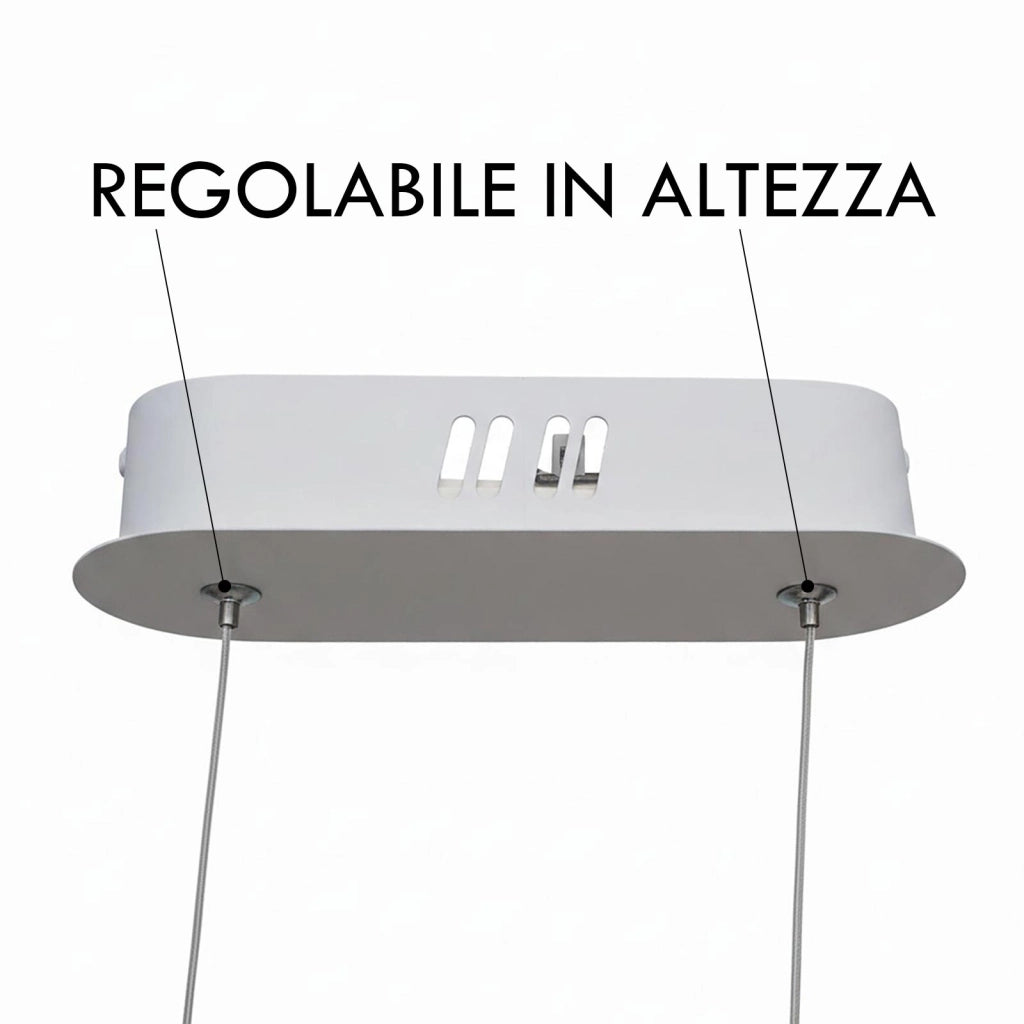 Lampadario Stilizzato Sospensione Moderna LED 42W CCT Lampada Curva Elegante Pendente Bianco Luce Tavolo Cucina Soggiorno Salotto