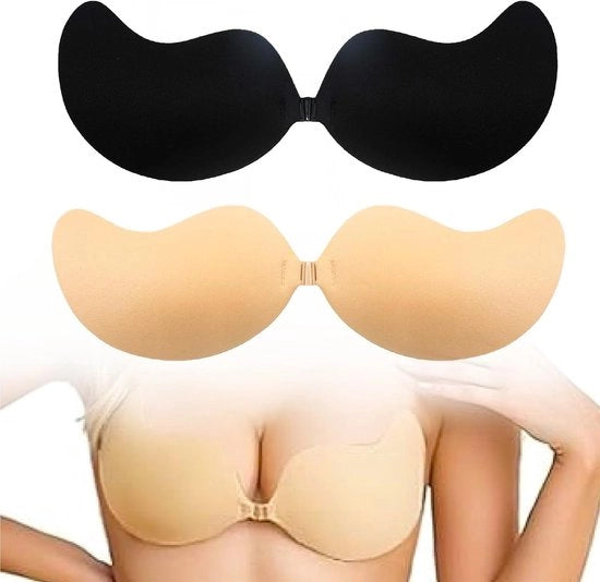 Set di 2 paia di reggisen senza spalline autoadesivi per donne | Reggiseno riciclabile | Comodo e idoneo per la pelle | Ideale per matrimoni, viaggi e uso quotidiano